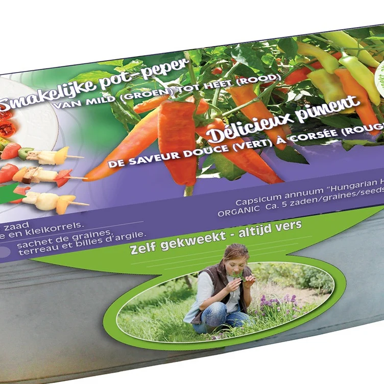 Graines de Piment Hungarian Hot Wax et jardinière zinc Bio