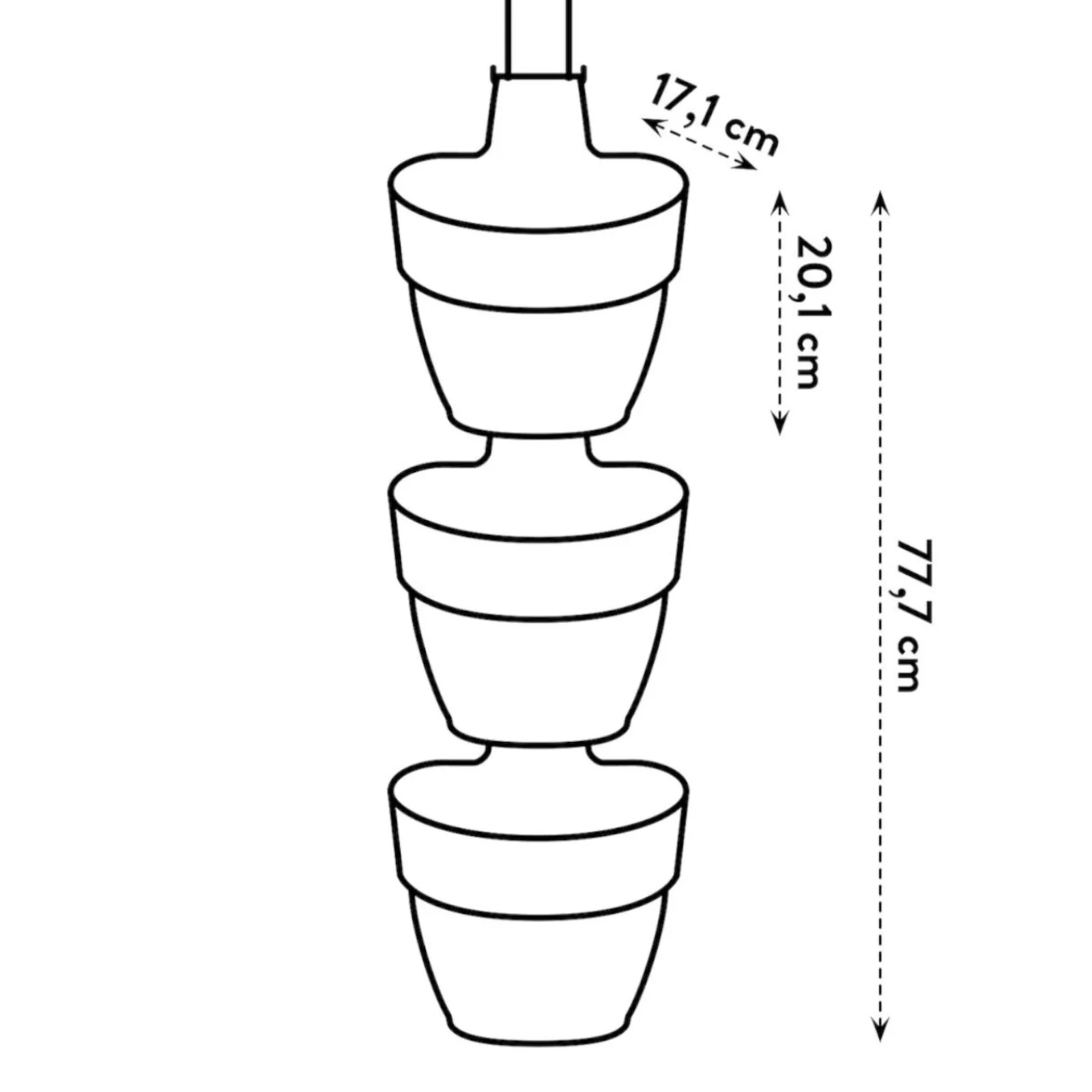 3 Pots de fleurs Vibia campana forêt Anthracite ELHO - Image 7